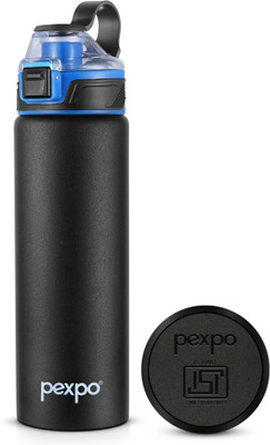 pexpo 800 ml Steel Bottle(Pack of 1, Black)