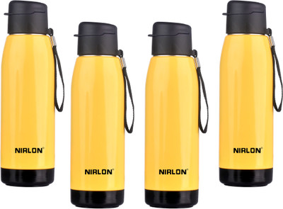 NIRLON 750 ml Steel Bottle(Pack of 4, Yellow)