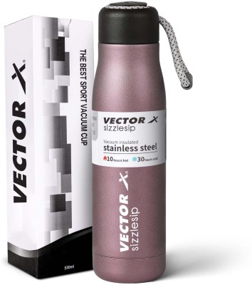 VECTOR X SizzleSip Thermosteel Flask Vacuum Insulated 30 Hrs Hot & Cold for Home & Office 750 ml Bottle(Pack of 1, Pink, Steel)