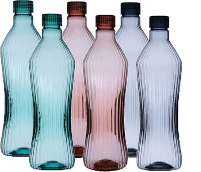 AK HUB 1000 ml Plastic Bottle(Pack of 6, Multicolor)