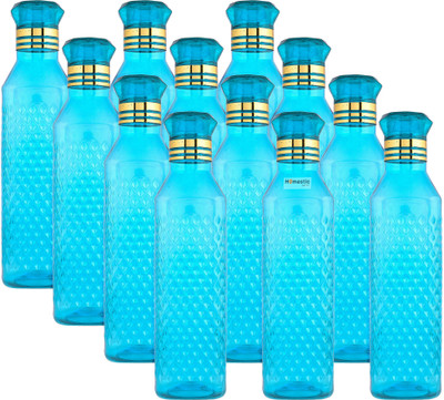 HOMESTIC by Kuber Industries 1000 ml Plastic Bottle(Pack of 12, Blue)
