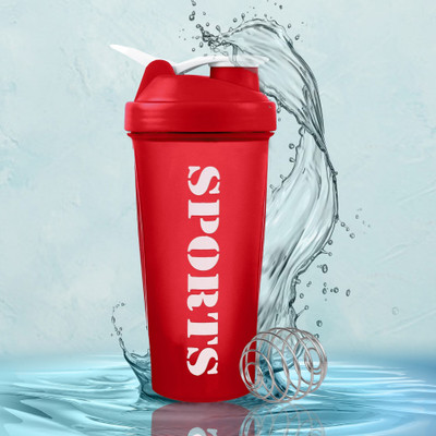 TRUE INDIAN 600 ml Plastic Shaker(Pack of 1, Red)