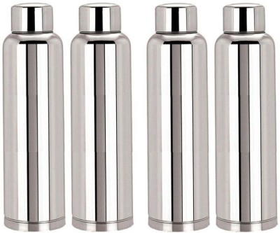 Steelo classic Fridge water 1000 ml Flask(Pack of 4, Silver, Steel)