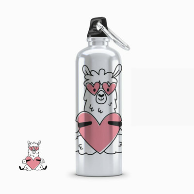 Vmakecustom 600 ml Aluminium Sipper(Pack of 1, White)