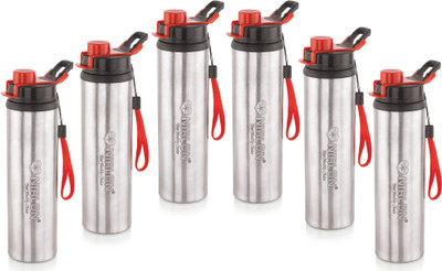NIRLON 900 ml Steel Bottle(Pack of 6, Silver)