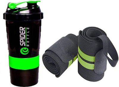 VK Sports 500 ml Plastic Shaker(Pack of 1, Green)
