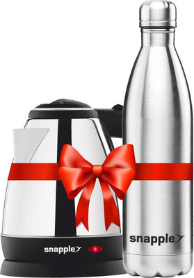 Snapple 1000 ml Steel Bottle(Pack of 1, Silver)
