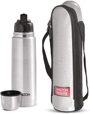 MILTON Flip Lid 750 Thermosteel Flask 24 Hours Hot and Cold Water Bottle 750 ml Flask(Pack of 1, Silver, Steel)