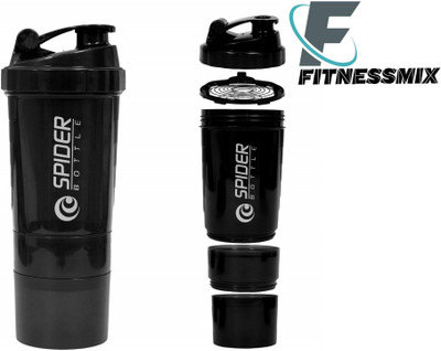 fitnessmix 500 ml Plastic Shaker(Pack of 1, Multicolor)
