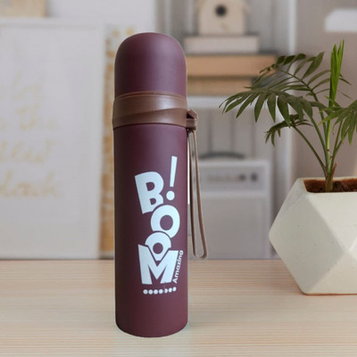 AKR 500 ml Steel Flask(Pack of 1, Brown)
