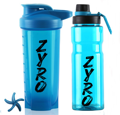 ZYRO 750 ml Plastic Shaker(Pack of 2, Multicolor)