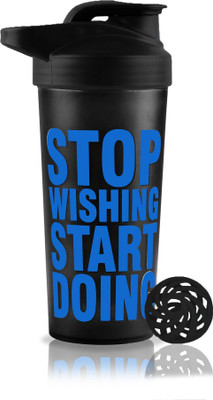 TRUE INDIAN 700 ml Plastic Shaker(Pack of 1, Blue, Black)