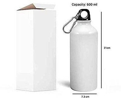 craft maniacs 600 ml Aluminium Sipper(Pack of 1, White)