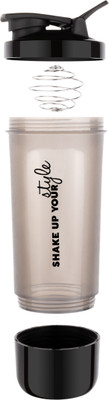 OMORTEX 600 ml Plastic Shaker(Pack of 1, Black)
