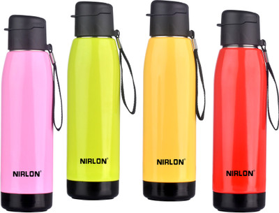 NIRLON 750 ml Steel Bottle(Pack of 4, Multicolor)
