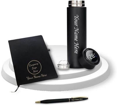 savri Retirement Combo – Slim Pen, A5 Black Diary, Black Bottle 500 ml Bottle(Pack of 1, Black, Steel)