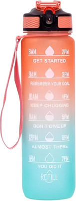 Willtune 1000 ml Plastic Bottle(Pack of 1, Orange)