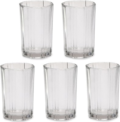 AFAST (Pack of 5) E_GGlass- M5 Glass Set Water/Juice Glass(180 ml, Glass, Clear)