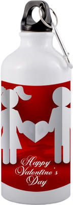 HeartInk 750 ml Aluminium Bottle(Pack of 2, White)