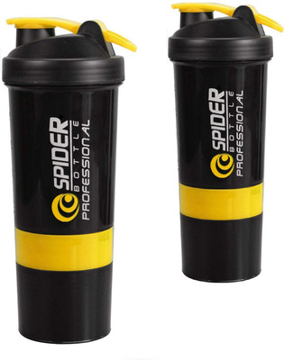 TRUE INDIAN 500 ml Plastic Shaker(Pack of 2, Yellow)