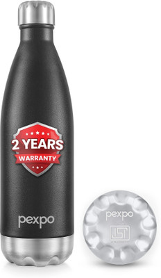 pexpo 750 ml Steel Flask(Pack of 1, Black)