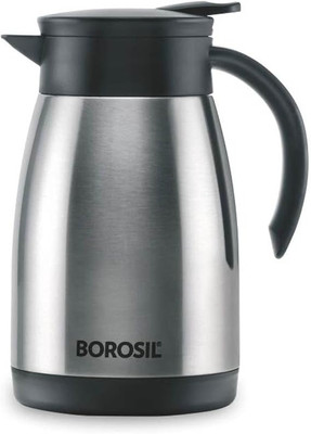 BOROSIL 1000 ml Steel Flask(Pack of 1, Silver, Black)