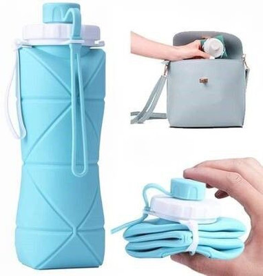Benedict 690 ml Silicone Bottle(Pack of 1, White, Blue)