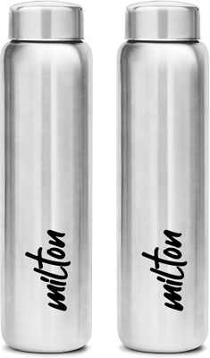 MILTON 950 ml Steel Bottle(Pack of 2, Silver)