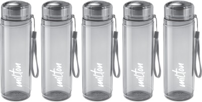 MILTON Hector 1000 Pet Water Bottle, Set of 5, 1 Litre Each, Grey 1000 ml Bottle(Pack of 5, Grey, Plastic)