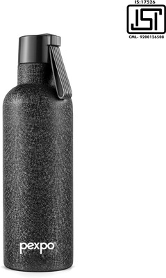 pexpo 500 ml Steel Flask(Pack of 1, Black)