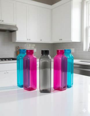aknovora 1000 ml Plastic Bottle(Pack of 6, White)