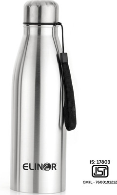 ELINOR SINGLE WALL STEEL BOTTLE WITH DORI CAP FOR EVERYDAY USE AT HOME OFFICE AND GM 1000 ml Stainless Steel Bottle(Pack of 1, Silver)