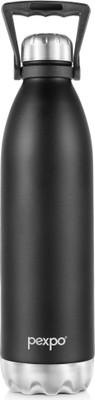 pexpo 2000 ml Steel Flask(Pack of 1, Black)