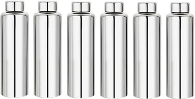 Plus Shine 6000 ml Steel Bottle(Pack of 6, Silver)