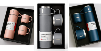 Zadds 500 ml Steel Flask(Pack of 3, Multicolor)