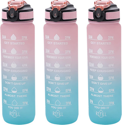 KUBER INDUSTRIES 1000 ml Plastic Bottle(Pack of 3, Blue)