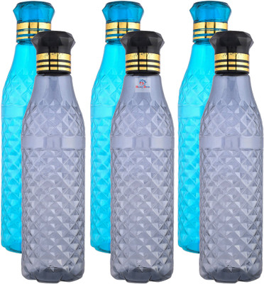 Heart Home 1000 ml Plastic Bottle(Pack of 6, Multicolor)