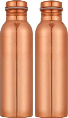 UNICOP Pure Copper High Quality W5 For Storage Water Home Kitchne Gym 1000 ml Bottle(Pack of 2, Brown, Copper)