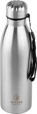 SPADES 1000 ml Stainless Steel Bottle(Pack of 1, Silver)