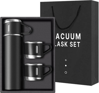 SHRI NETRA 500 ml Steel Flask(Pack of 1, Black)