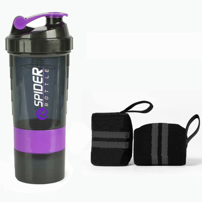 COOL INDIANS 500 ml Plastic Shaker(Pack of 3, Purple, Grey)