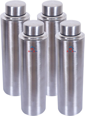 Heart Home 1000 ml Steel Bottle(Pack of 4, Silver)