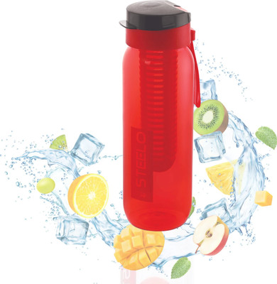 SCL Steelo 750 ml PET, Plastic Bottle(Pack of 1, Red)