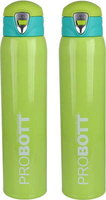 PROBOTT 950 ml Steel Flask(Pack of 2, Green)