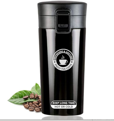 HYATT CREATION 300 ml Steel Flask(Pack of 1, Black, White, Pink)