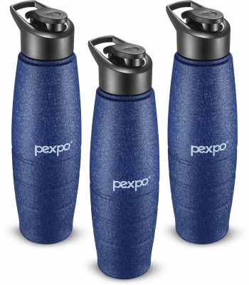 pexpo 1000 ml Sports and Hiking Stainless Steel Water Bottle, Duro 1000 ml Bottle(Pack of 3, Blue, Steel)