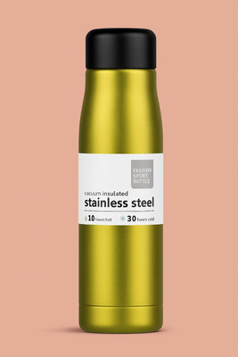Plugify 550 ml Steel Flask(Pack of 1, Gold)
