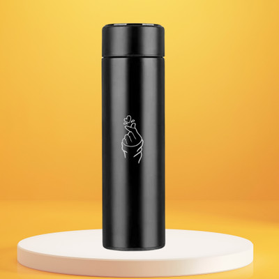 PIJERA 500 ml Steel Flask(Pack of 1, Black)