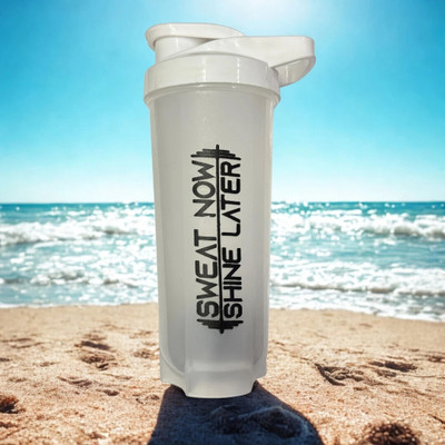 Roronoa White Edition Leak Proof Shaker 750 ml Shaker(Pack of 1, White, Plastic)