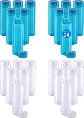 KUBER INDUSTRIES 1000 ml Plastic Bottle(Pack of 24, Blue, White)